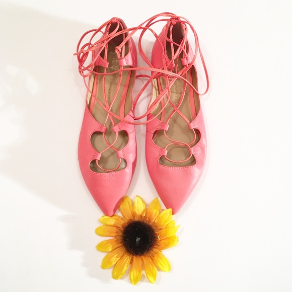Banana Republic Shoes - Banana Republic coral tie up pointed toe flats 8.5